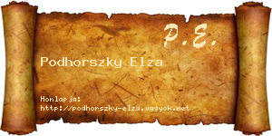 Podhorszky Elza névjegykártya